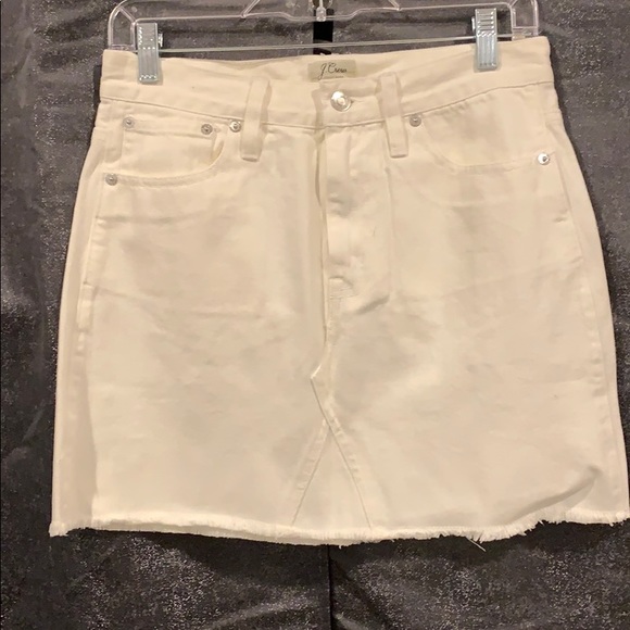 NWOT JCrew Denim White Skirt - Picture 2 of 3